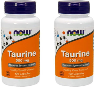 NOW SUPPLEMENTS - NOW Supplements Taurine 500Mg. 100 Capsulas 2 Pack - The Red Vitamin MX - Suplementos Alimenticios - {{ shop.shopifyCountryName }}