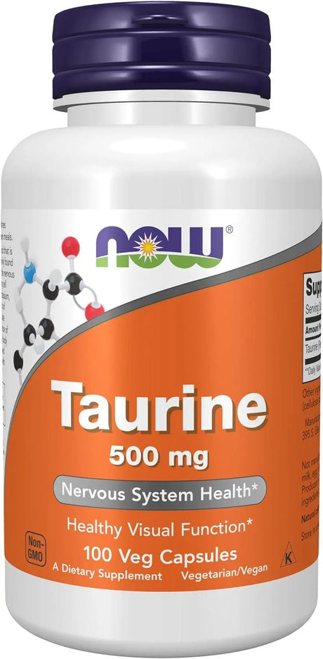 NOW SUPPLEMENTS - NOW Supplements Taurine 500Mg. 100 Capsulas - The Red Vitamin MX - Suplementos Alimenticios - {{ shop.shopifyCountryName }}