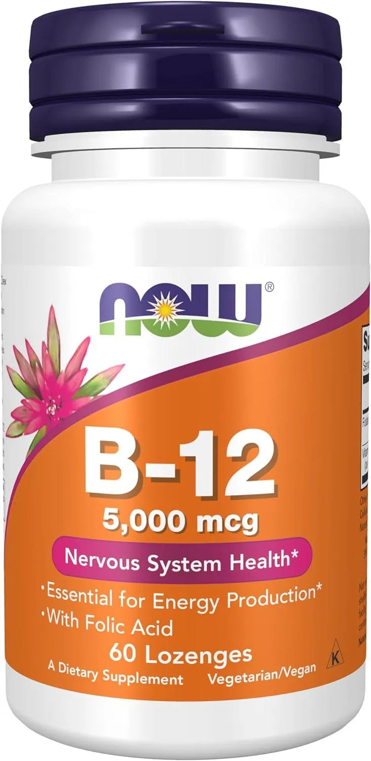 NOW SUPPLEMENTS - NOW Supplements Vitamin B-12 5,000mcg 60 Tabletas - The Red Vitamin MX - Suplementos Alimenticios - {{ shop.shopifyCountryName }}