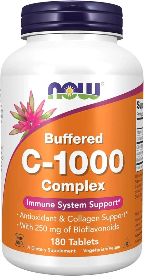 NOW SUPPLEMENTS - NOW Supplements Vitamin C-1000 Complex 180 Tabletas - The Red Vitamin MX - Suplementos Alimenticios - {{ shop.shopifyCountryName }}