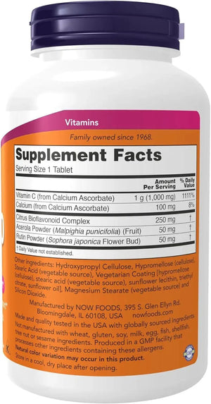 NOW SUPPLEMENTS - NOW Supplements Vitamin C-1000 Complex 180 Tabletas - The Red Vitamin MX - Suplementos Alimenticios - {{ shop.shopifyCountryName }}