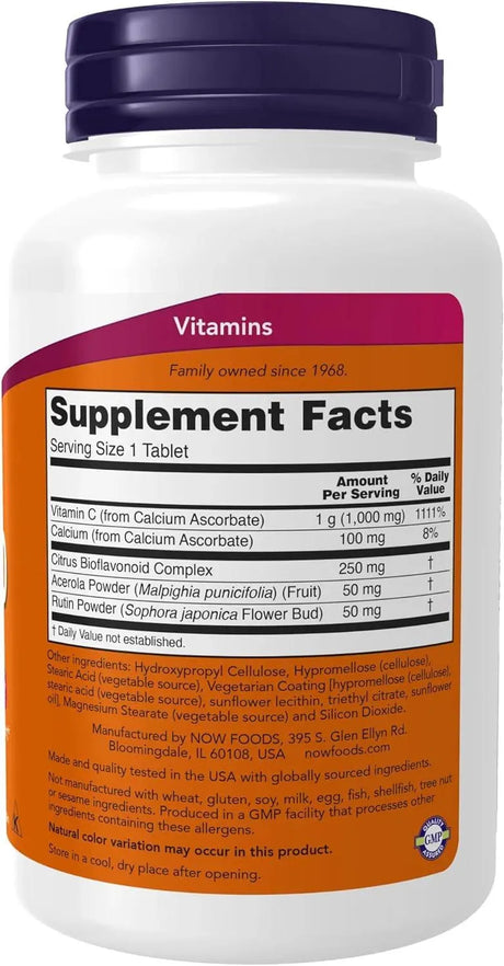 NOW SUPPLEMENTS - NOW Supplements Vitamin C-1000 Complex 90 Tabletas - The Red Vitamin MX - Suplementos Alimenticios - {{ shop.shopifyCountryName }}