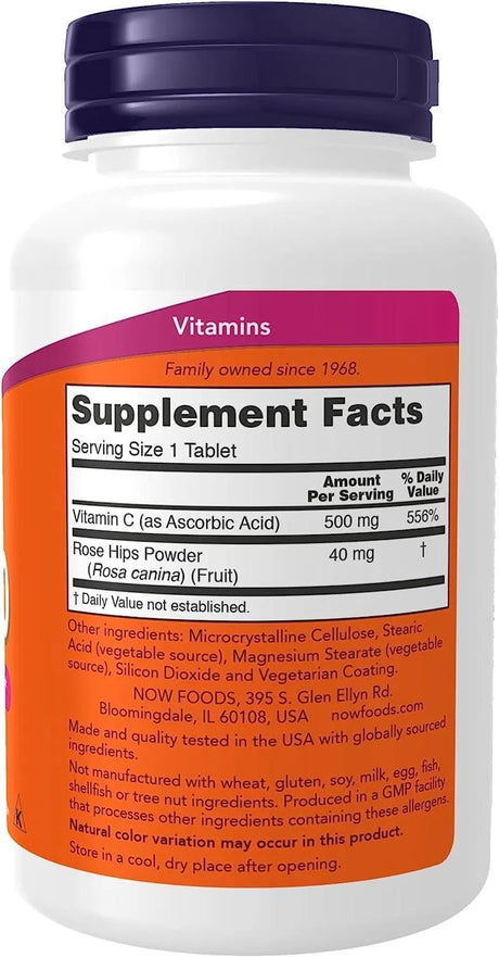 NOW SUPPLEMENTS - NOW Supplements Vitamin C-500 250 Capsulas - The Red Vitamin MX - Suplementos Alimenticios - {{ shop.shopifyCountryName }}