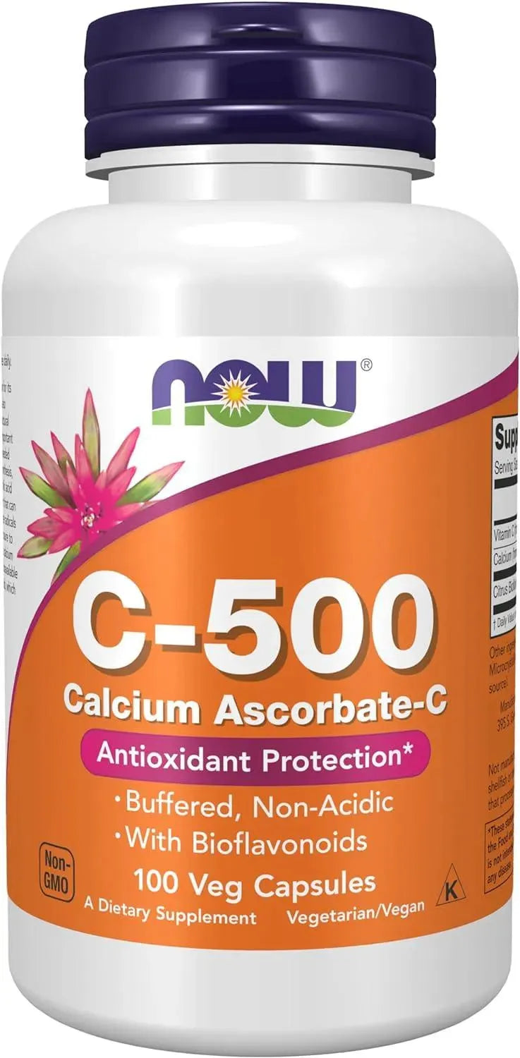 NOW SUPPLEMENTS - NOW Supplements Vitamin C-500 Calcium Ascorbate 100 Capsulas - The Red Vitamin MX - Suplementos Alimenticios - {{ shop.shopifyCountryName }}