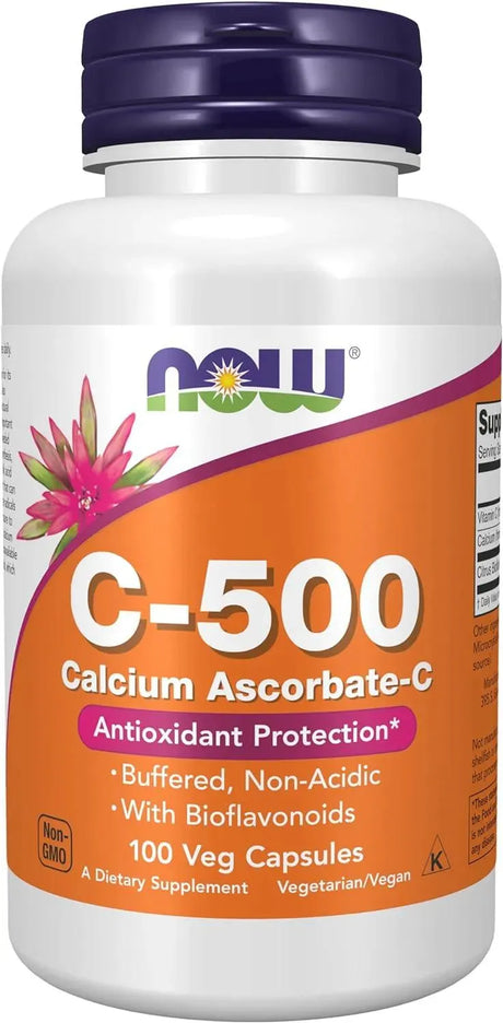 NOW SUPPLEMENTS - NOW Supplements Vitamin C-500 Calcium Ascorbate 100 Capsulas - The Red Vitamin MX - Suplementos Alimenticios - {{ shop.shopifyCountryName }}