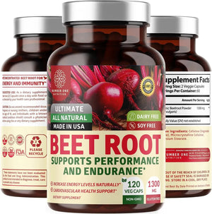 NUMBER ONE NUTRITION - N1N Premium Organic Beet Root 1300Mg. 200 Capsulas - The Red Vitamin MX - Suplementos Alimenticios - {{ shop.shopifyCountryName }}