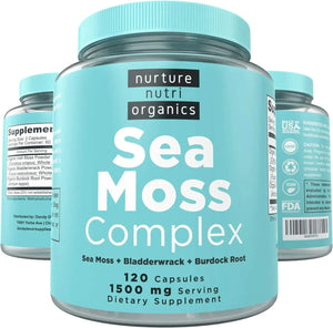 NURTURE NUTRI ORGANICS - Nurture Nutri Organic Sea Moss Complex 1500Mg. 120 Capsulas - The Red Vitamin MX - Suplementos Alimenticios - {{ shop.shopifyCountryName }}