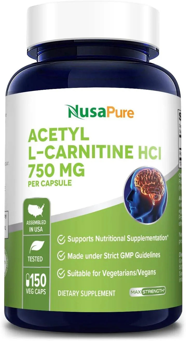 NUSAPURE - NusaPure Acetyl L-Carnitine 750Mg. 150 Capsulas - The Red Vitamin MX - Suplementos Alimenticios - {{ shop.shopifyCountryName }}