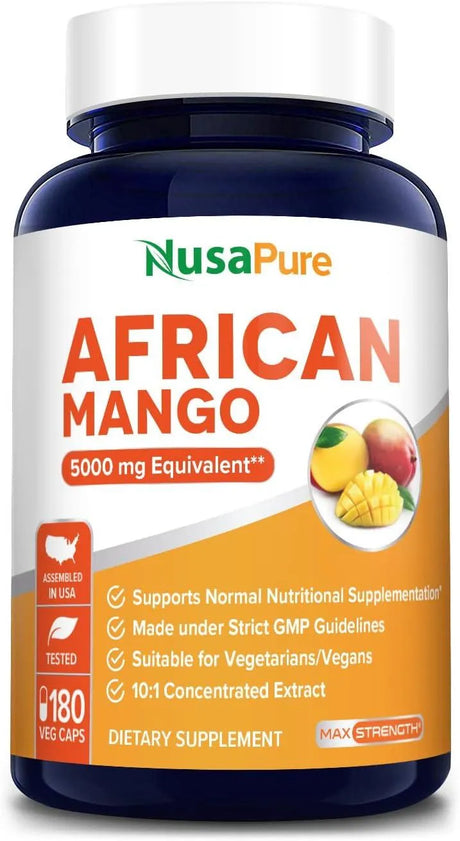 NUSAPURE - NusaPure African Mango Extract 5,000Mg. 180 Capsulas - The Red Vitamin MX - Suplementos Alimenticios - {{ shop.shopifyCountryName }}