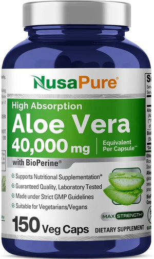 NUSAPURE - NusaPure Aloe Vera 40,000Mg. 150 Capsulas - The Red Vitamin MX - Suplementos Alimenticios - {{ shop.shopifyCountryName }}