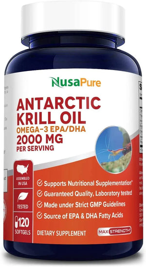 NUSAPURE - Nusapure Antarctic Krill Oil 2000Mg. 120 Capsulas Blandas - The Red Vitamin MX - Suplementos Alimenticios - {{ shop.shopifyCountryName }}