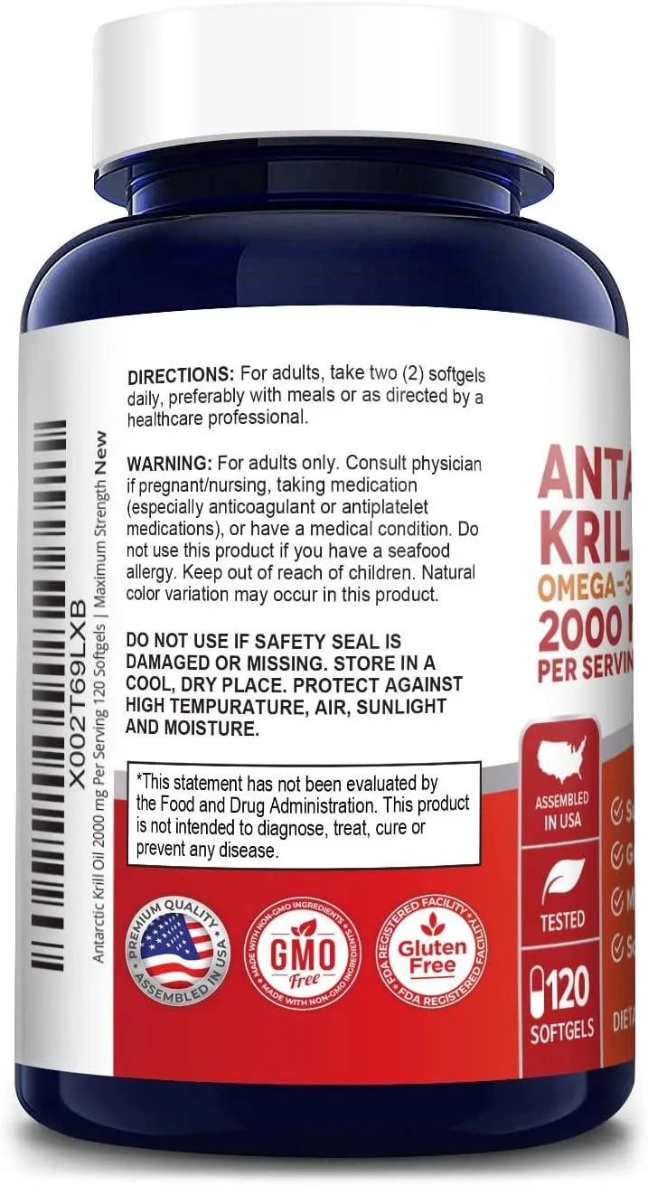 NUSAPURE - Nusapure Antarctic Krill Oil 2000Mg. 120 Capsulas Blandas - The Red Vitamin MX - Suplementos Alimenticios - {{ shop.shopifyCountryName }}