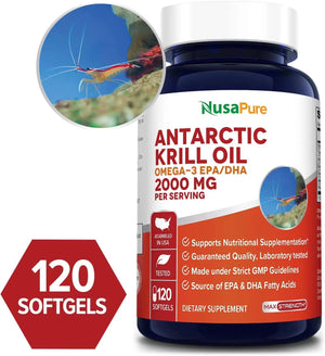 NUSAPURE - Nusapure Antarctic Krill Oil 2000Mg. 120 Capsulas Blandas - The Red Vitamin MX - Suplementos Alimenticios - {{ shop.shopifyCountryName }}