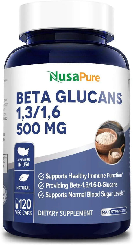 NUSAPURE - NusaPure Beta Glucans 500Mg. 120 Capsulas - The Red Vitamin MX - Suplementos Alimenticios - {{ shop.shopifyCountryName }}