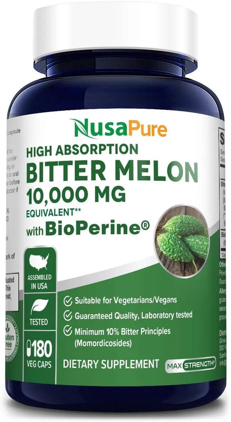 NUSAPURE - NusaPure Bitter Melon Extract 10,000Mg. 180 Capsulas - The Red Vitamin MX - Suplementos Alimenticios - {{ shop.shopifyCountryName }}