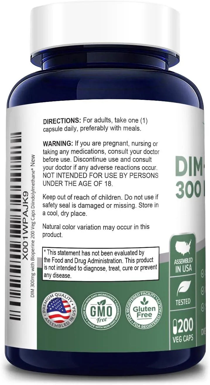 NUSAPURE - NusaPure DIM 300Mg. with Bioperine 200 Capsulas - The Red Vitamin MX - Suplementos Alimenticios - {{ shop.shopifyCountryName }}