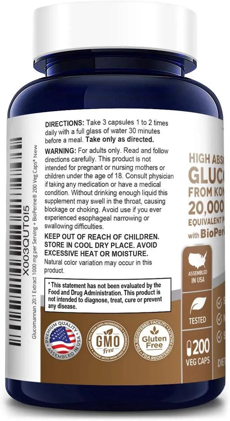 NUSAPURE - NusaPure Glucomannan 20,000Mg. 200 Capsulas - The Red Vitamin MX - Suplementos Alimenticios - {{ shop.shopifyCountryName }}