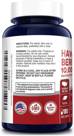 NUSAPURE - NusaPure Hawthorn Berry 10,000Mg. 180 Capsulas - The Red Vitamin MX - Suplementos Alimenticios - {{ shop.shopifyCountryName }}