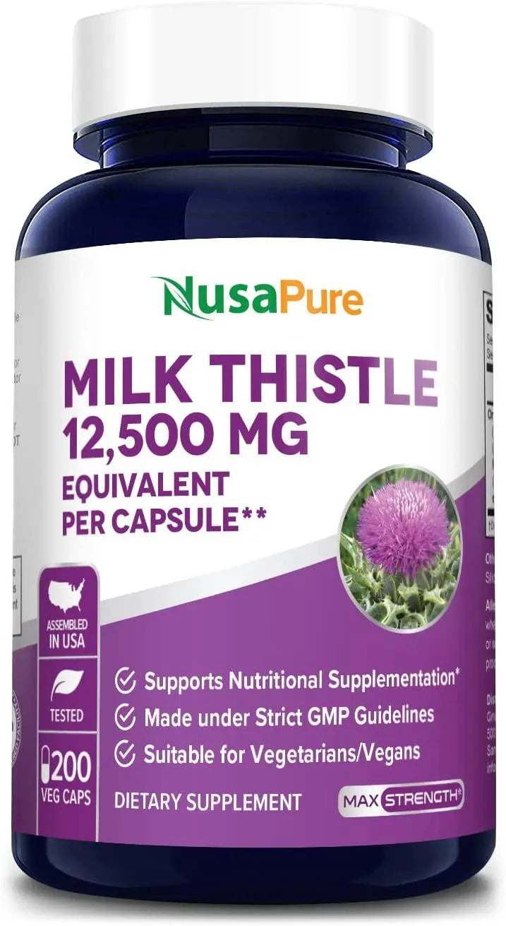 NUSAPURE - NusaPure Milk Thistle Extract 12500Mg. 200 Capsulas - The Red Vitamin MX - Suplementos Alimenticios - {{ shop.shopifyCountryName }}