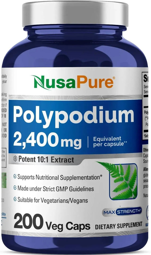 NUSAPURE - NusaPure Polypodium Leucotomos Extract 2400Mg. 200 Capsulas - The Red Vitamin MX - Suplementos Alimenticios - {{ shop.shopifyCountryName }}