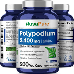 NUSAPURE - NusaPure Polypodium Leucotomos Extract 2400Mg. 200 Capsulas - The Red Vitamin MX - Suplementos Alimenticios - {{ shop.shopifyCountryName }}