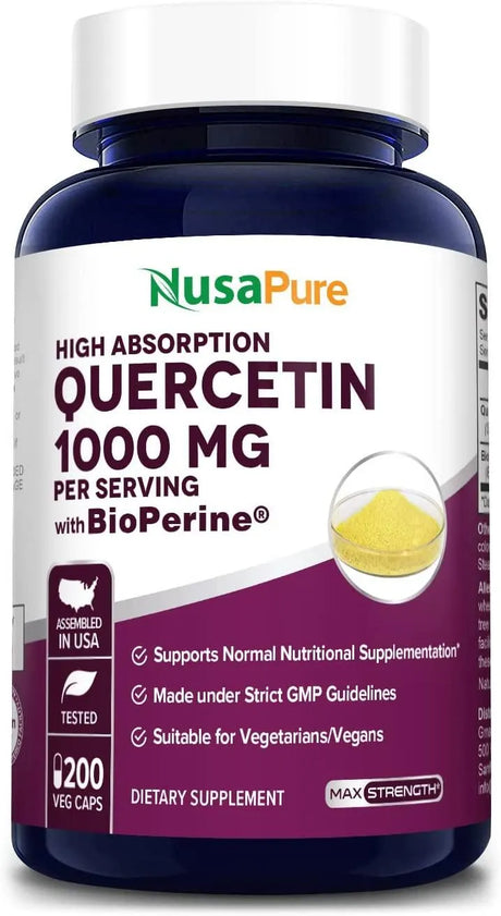 NUSAPURE - NusaPure Quercetin 1000Mg. 200 Capsulas - The Red Vitamin MX - Suplementos Alimenticios - {{ shop.shopifyCountryName }}