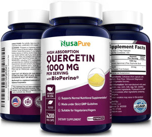 NUSAPURE - NusaPure Quercetin 1000Mg. 200 Capsulas - The Red Vitamin MX - Suplementos Alimenticios - {{ shop.shopifyCountryName }}