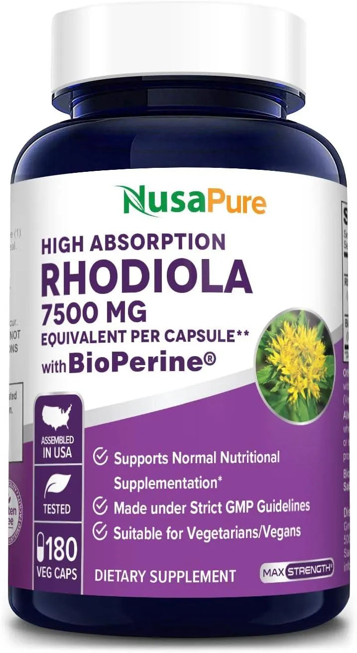 NUSAPURE - NusaPure Rhodiola Rosea 7,500Mg. 180 Capsulas - The Red Vitamin MX - Suplementos Alimenticios - {{ shop.shopifyCountryName }}