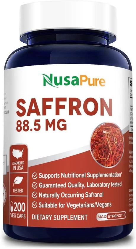 NUSAPURE - NusaPure Saffron Extract 88.5Mg. 200 Capsulas - The Red Vitamin MX - Suplementos Alimenticios - {{ shop.shopifyCountryName }}