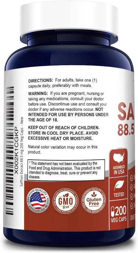 NUSAPURE - NusaPure Saffron Extract 88.5Mg. 200 Capsulas - The Red Vitamin MX - Suplementos Alimenticios - {{ shop.shopifyCountryName }}