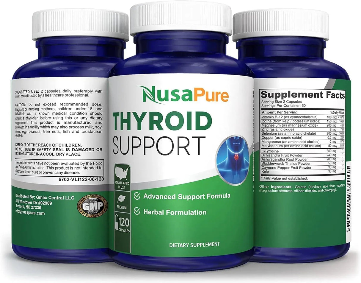 NUSAPURE - NusaPure Thyroid Support 120 Capsulas - The Red Vitamin MX - Suplementos Alimenticios - {{ shop.shopifyCountryName }}