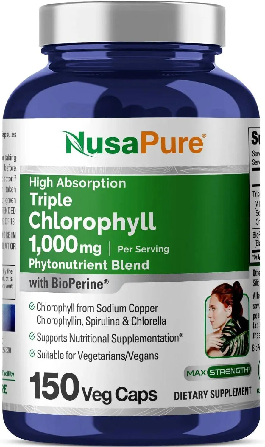 NUSAPURE - NusaPure Triple Chlorophyll Complex 1000Mg. 150 Capsulas - The Red Vitamin MX - Suplementos Alimenticios - {{ shop.shopifyCountryName }}