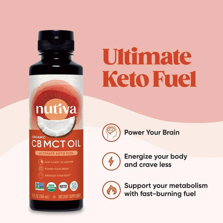 NUTIVA - Nutiva Organic C8 MCT Oil 355Ml. - The Red Vitamin MX - Suplementos Alimenticios - {{ shop.shopifyCountryName }}