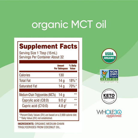 NUTIVA - Nutiva Organic MCT Oil 473Ml. - The Red Vitamin MX - Suplementos Alimenticios - {{ shop.shopifyCountryName }}