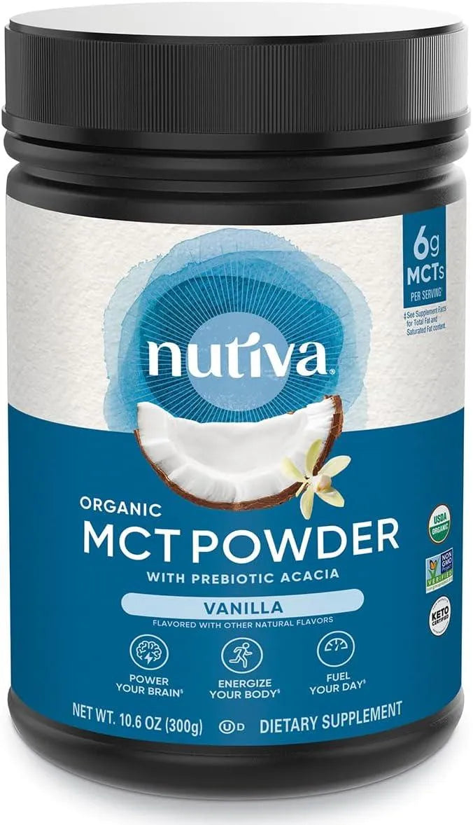 NUTIVA - Nutiva Organic MCT Powder with Prebiotic Acacia Fiber Vanilla 300Gr. - The Red Vitamin MX - Suplementos Alimenticios - {{ shop.shopifyCountryName }}