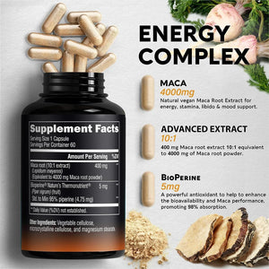 NUTRA HARMONY - Nutra Harmony Herbal Maca Root 4000Mg. 60 Capsulas - The Red Vitamin MX - Suplementos Alimenticios - {{ shop.shopifyCountryName }}