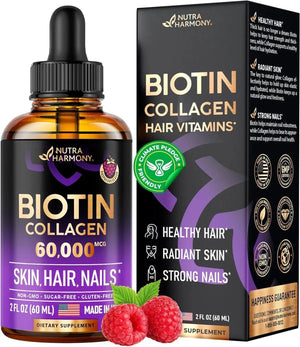 NUTRA HARMONY - Nutra Harmony Liquid Biotin & Collagen Vitamins for Hair 60Ml. - The Red Vitamin MX - Suplementos Alimenticios - {{ shop.shopifyCountryName }}