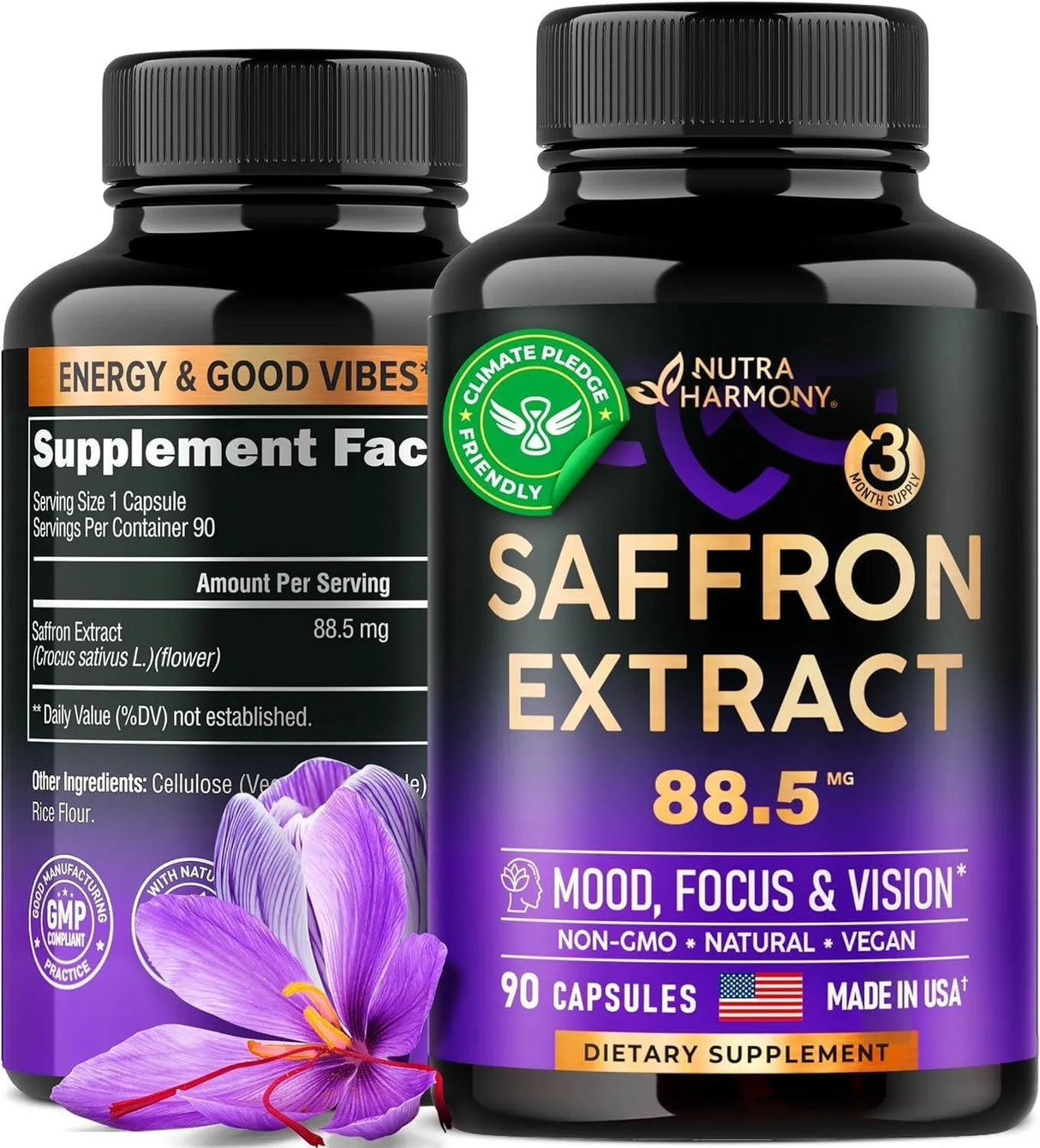 NUTRA HARMONY - Nutra Harmony Natural Saffron 88.5Mg. 90 Capsulas - The Red Vitamin MX - Suplementos Alimenticios - {{ shop.shopifyCountryName }}