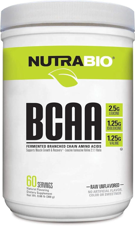 NUTRABIO - NutraBio BCAA 5000 Powder Unflavored 60 Servicios 300Gr. - The Red Vitamin MX - Suplementos Alimenticios - {{ shop.shopifyCountryName }}