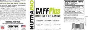 NUTRABIO - NutraBio CaffPlus Dual Source Caffeine with Theanine 60 Capsulas - The Red Vitamin MX - Suplementos Alimenticios - {{ shop.shopifyCountryName }}