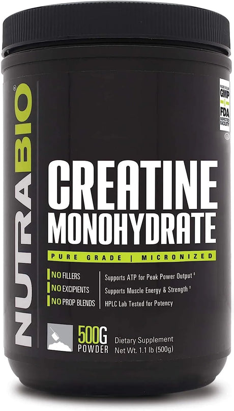 NUTRABIO - NutraBio Creatine Monohydrate 100 Servicios 500Gr. - The Red Vitamin MX - Suplementos Alimenticios - {{ shop.shopifyCountryName }}