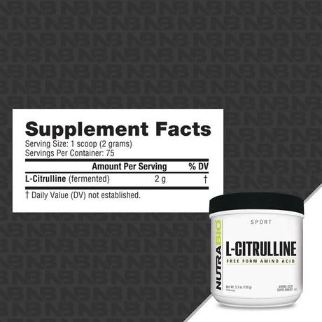 NUTRABIO - NutraBio L-Citrulline Powder 150Gr. - The Red Vitamin MX - Suplementos Alimenticios - {{ shop.shopifyCountryName }}