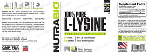 NUTRABIO - NutraBio L-Lysine Powder 500Gr. - The Red Vitamin MX - Suplementos Alimenticios - {{ shop.shopifyCountryName }}