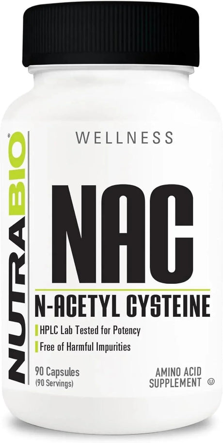 NUTRABIO - NutraBio N-Acetyl Cysteine 600Mg. 90 Capsulas - The Red Vitamin MX - Suplementos Alimenticios - {{ shop.shopifyCountryName }}