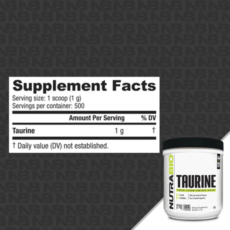 NUTRABIO - NutraBio Taurine Supplement Powder 500Gr. - The Red Vitamin MX - Suplementos Alimenticios - {{ shop.shopifyCountryName }}