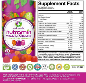 NUTRACELLE - Nutracelle Nutramin Daily Vegan Keto Multivitamin 90 Gomitas - The Red Vitamin MX - Suplementos Alimenticios - {{ shop.shopifyCountryName }}