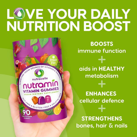 NUTRACELLE - Nutracelle Nutramin Daily Vegan Keto Multivitamin 90 Gomitas - The Red Vitamin MX - Suplementos Alimenticios - {{ shop.shopifyCountryName }}