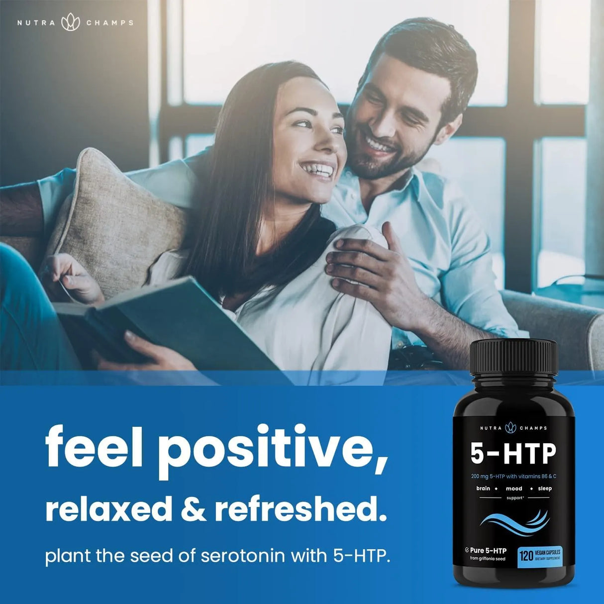 NUTRACHAMPS - NutraChamps 5-HTP 200Mg. 120 Capsulas - The Red Vitamin MX - Suplementos Alimenticios - {{ shop.shopifyCountryName }}