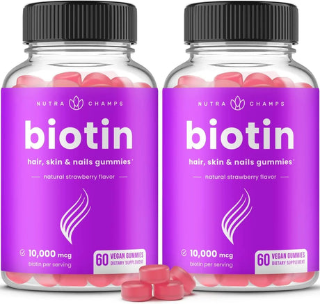 NUTRACHAMPS - NutraChamps Biotin Gummies 10,000 mcg 120 Gomitas - The Red Vitamin MX - Suplementos Alimenticios - {{ shop.shopifyCountryName }}