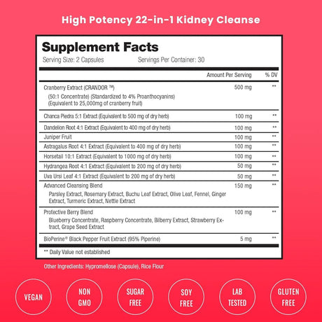 NUTRACHAMPS - NutraChamps Kidney Cleanse Detox & Repair 60 Capsulas - The Red Vitamin MX - Suplementos Alimenticios - {{ shop.shopifyCountryName }}